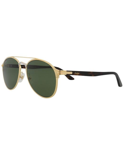 Cartier Green Ct0212S 56Mm Sunglasses for men