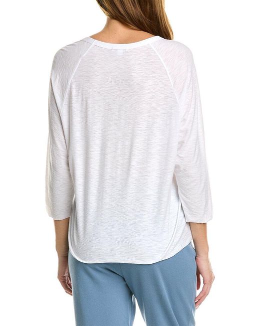 James Perse White Raglan Top