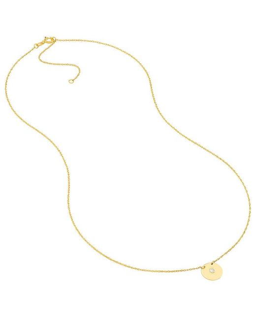 HAWLEY ST Metallic 14K 0.03 Ct. Tw. Diamond Fashion Necklace