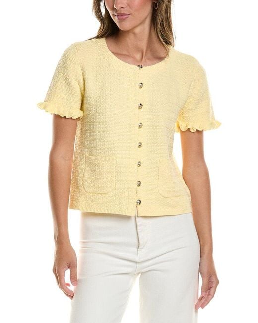 Cece Yellow Sweater Jacket