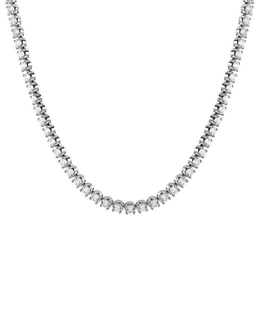 Lab Grown Diamonds Metallic 14K 20.50 Ct. Tw. Lab-Grown Diamond Tennis Necklace