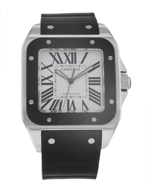Cartier Gray Santos 100 Watch Circa 2010S (Authentic Pre-Owned) for men