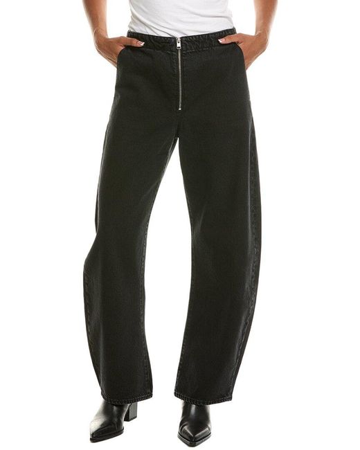 FRAME Black Frame The Zip Sutro Barrel Jean