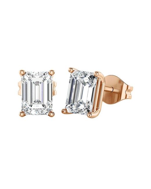 Lab Grown Diamonds White 14K Rose 4.00 Ct. Tw. Lab-Grown Diamond Studs