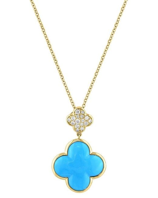 Effy Fine Jewelry Blue 14K 7.73 Ct. Tw. Diamond & Necklace