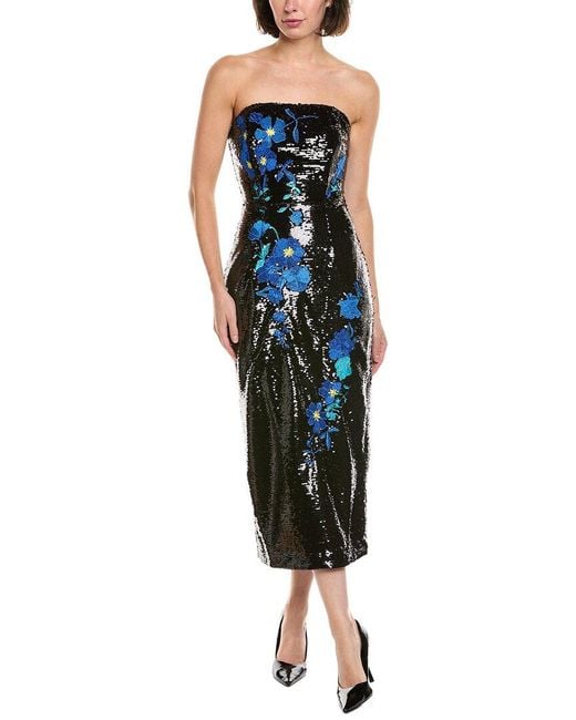MILLY Blue Kait Sequin Dress