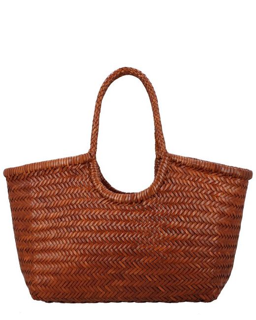 Dragon Diffusion Brown Big Nantucket Leather Shoulder Bag