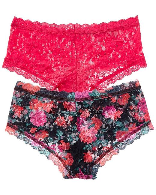 Hanky Panky Red Set Of 2 Signature Lace Boyshort