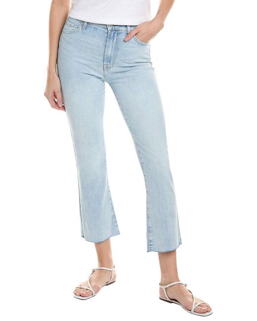 7 For All Mankind Blue High-waist Slim Kick Flare Rosemary Bootcut Jean