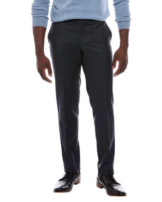 Canali Black Wool Formal Pant for men