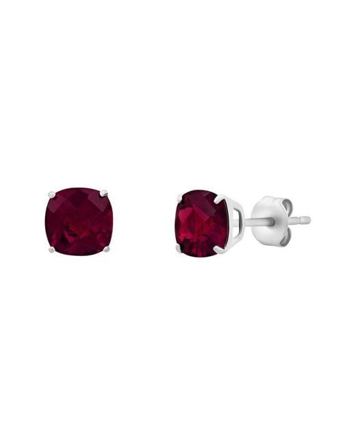 MaxColor Purple 14K 2.10 Ct. Tw. Lab-Grown Created Ruby Stud Earrings