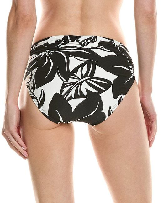 Carmen Marc Valvo Black Eco Resort Peppercorn Ruched Bottom