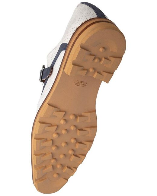 Mezlan White Alari Perforated Leather Oxford for men
