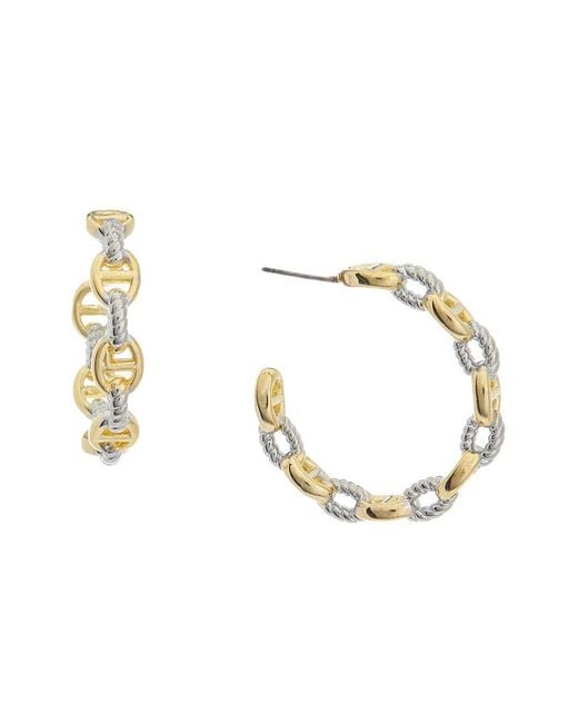 Juvell Metallic 18K Plated Hoops