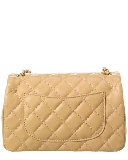 Tiffany & Fred Paris Natural Quilted Leather Crossbody