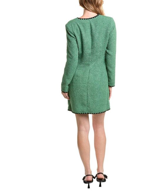 Alexia Admor Green Zayla Tweed Mini Dress