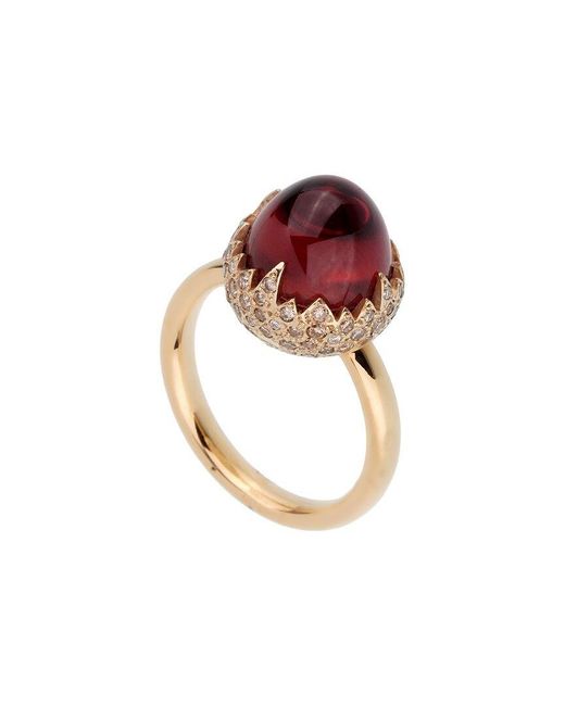 Pomellato Pink 18K 6.78 Ct. Tw. Diamond & Garnet Ring (Authentic Pre-Owned)