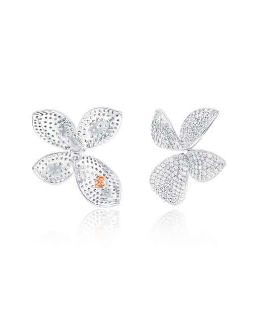 Suzy Levian CZ Jewelry White Suzy Levian Cz Stud Earrings