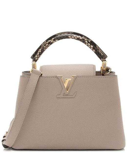 Louis Vuitton Natural Python & Taurillon Leather Capucines Bb (Authentic Pre- Owned)