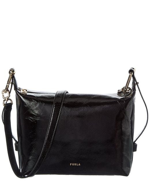 Furla Black Tonie Mini Leather Hobo