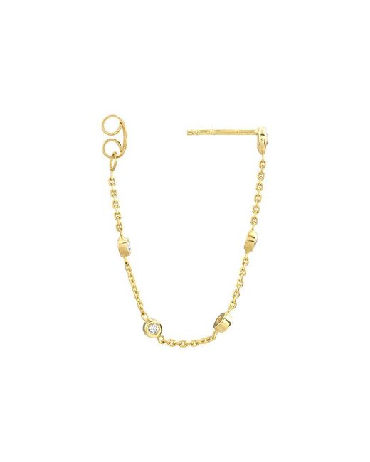 HAWLEY ST Metallic 14K 0.16 Ct. Tw. Diamond Fashion Earrings