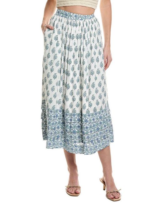 AREA STARS Blue Rayon Printed Skirt