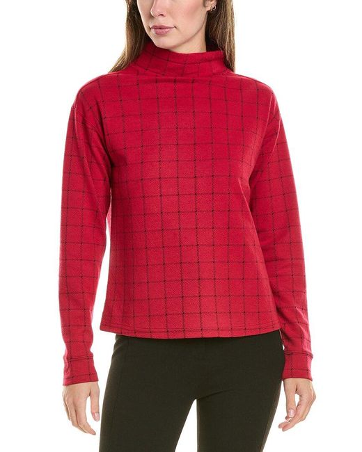 Beach Lunch Lounge Red Tameron Plaid Sweater