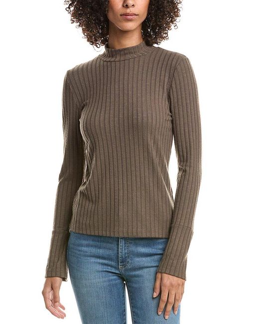 Michael Stars Brown Opal Turtleneck Top