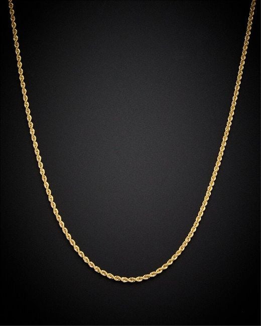 Italian Gold Black 14k Rope Necklace
