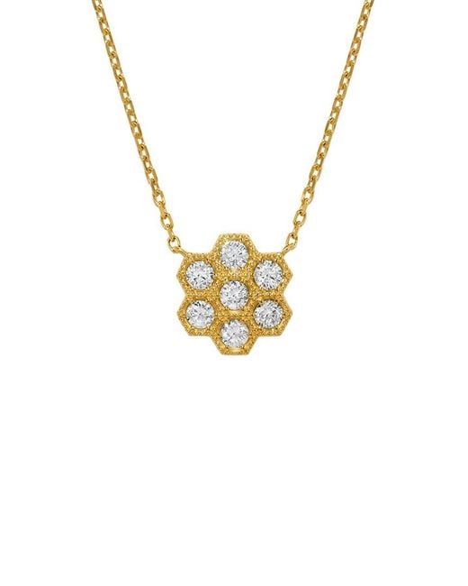 H.J. Namdar Metallic 14K 0.63 Ct. Tw. Diamond Honeycomb Necklace