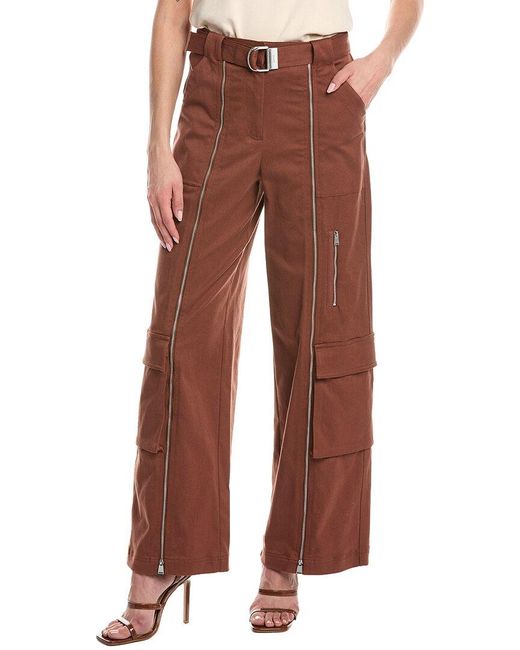 Jonathan Simkhai Red Fabiana Belted Pant