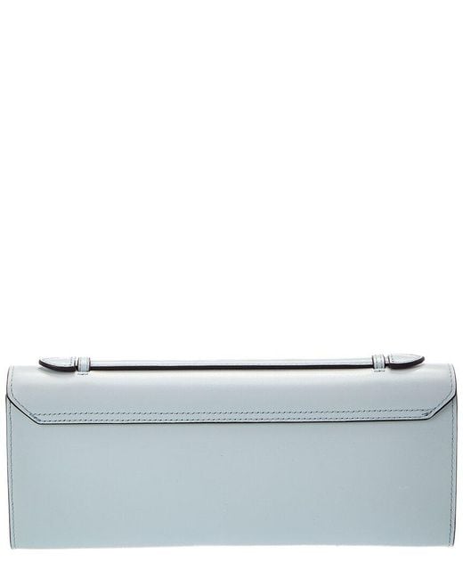 Furla Gray Clara Leather Crossbody Clutch