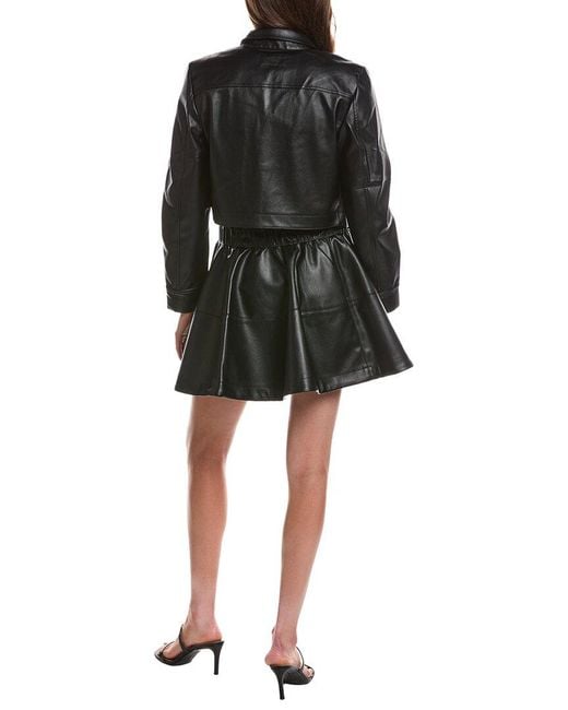 Laundry by Shelli Segal Black Curved Hem Cropped Jacket