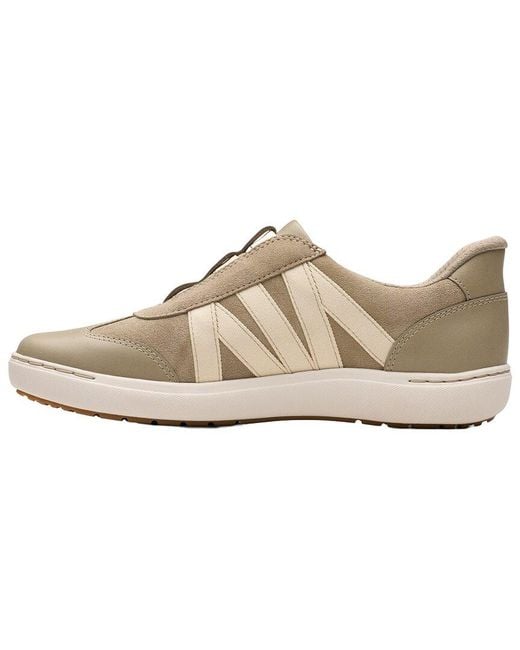 Clarks White Nalle Tess Leather Sneaker