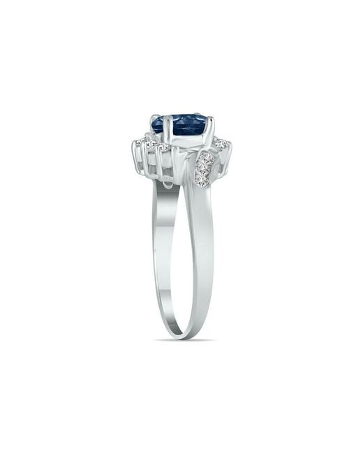 Gem Spark Blue 14K 1.41 Ct. Tw. Diamond & Sapphire Ring