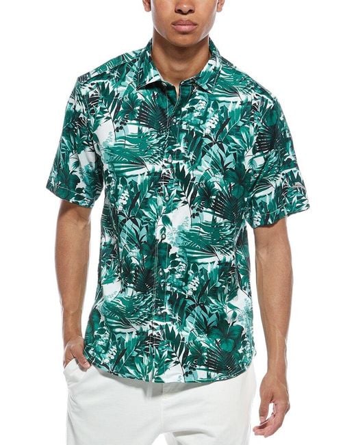 Tommy Bahama Green Sport Electric Blooms Camp Shirt for men