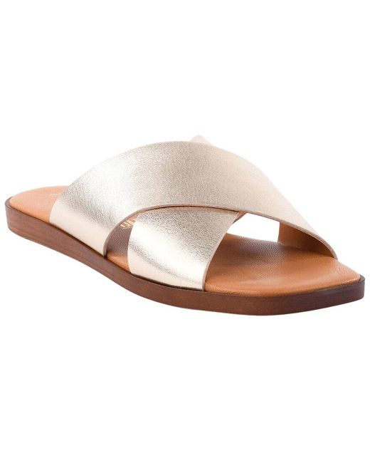 Seychelles Metallic Chai Leather Slide
