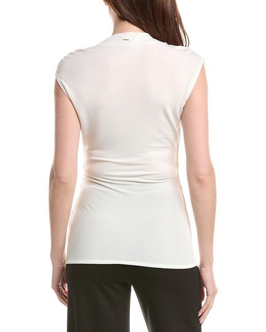 Boss White Elamma Drape Top