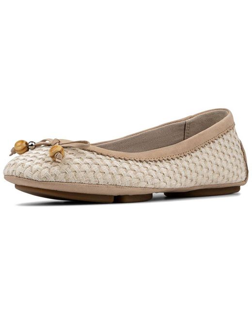 Donald J Pliner Natural Rolsita Ballerina Flat