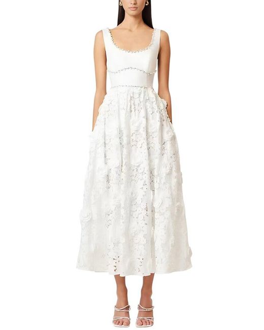 Emma way White Midi Dress