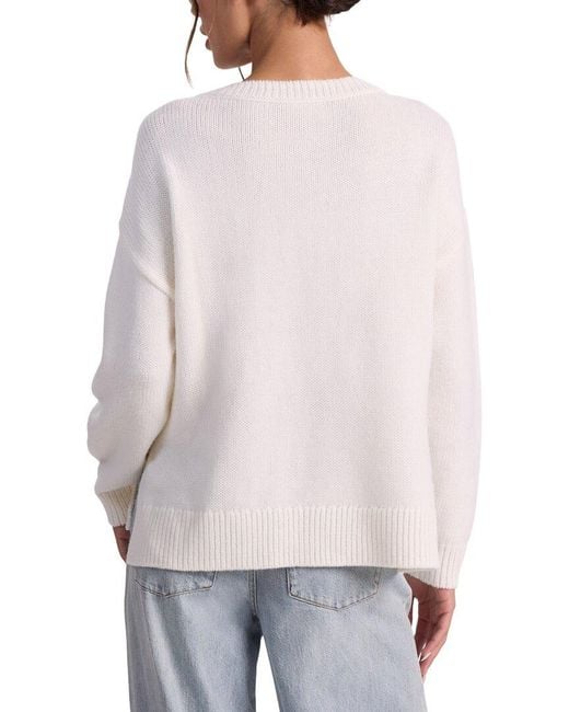 Alice + Olivia White Williams Wool Pullover