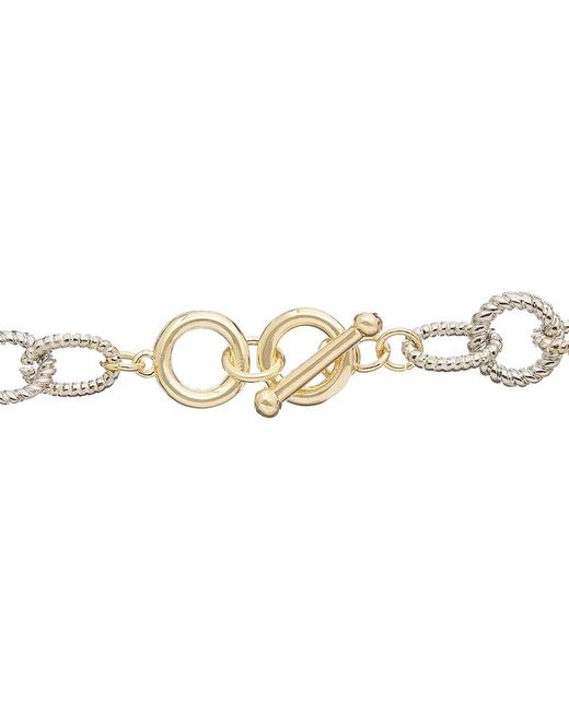 Juvell Metallic 18k Two-tone Plated Twisted Cable Necklace