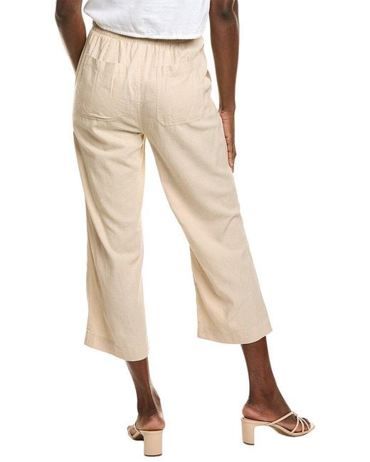 Ellen Tracy Natural Linen-Blend Pant