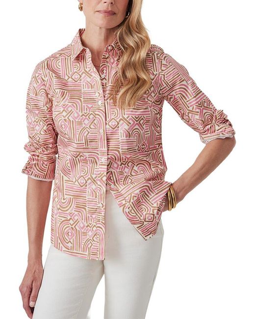 J.McLaughlin Pink J. Mclaughlin Lois Blouse