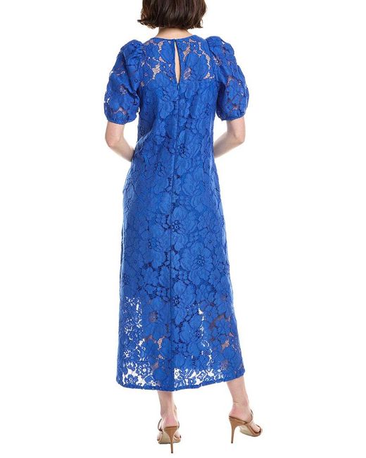 Sara Campbell Blue Lace Maxi Dress
