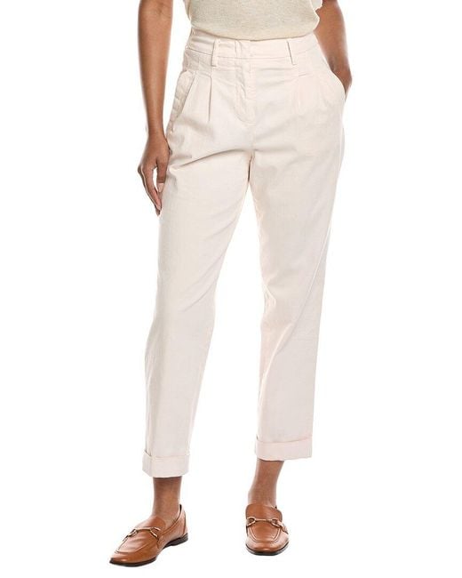Peserico Natural Pleated Trouser