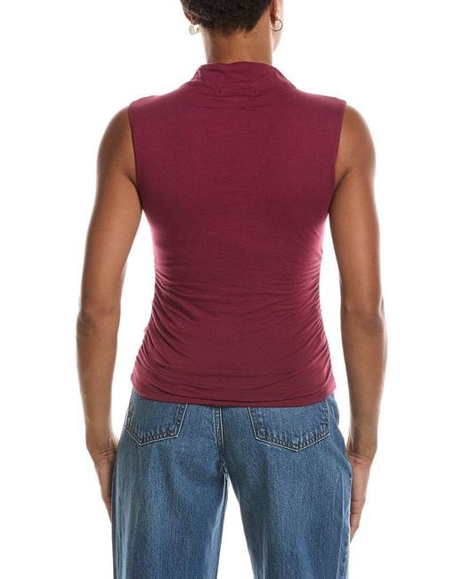 Velvet By Graham & Spencer Red Madeline Gauzy Whisper Top