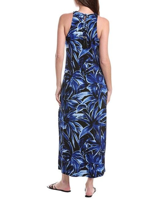 Tommy Bahama Blue Jasmina Bravo Blooms Maxi Dress