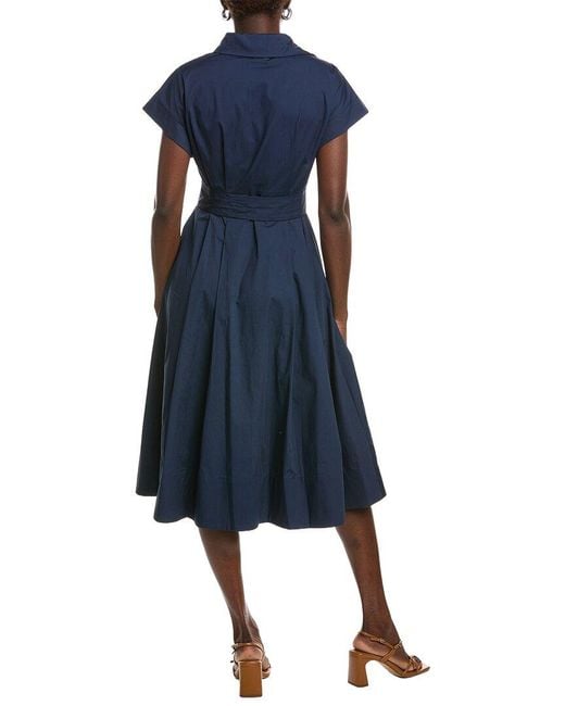 Gracia Blue Belted Midi Dress