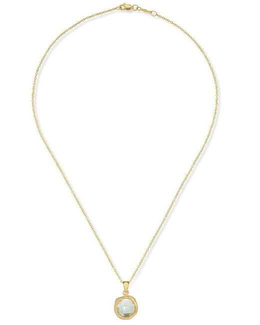Reiss Metallic 14k 1.80 Ct. Tw. Green Amethyst Necklace